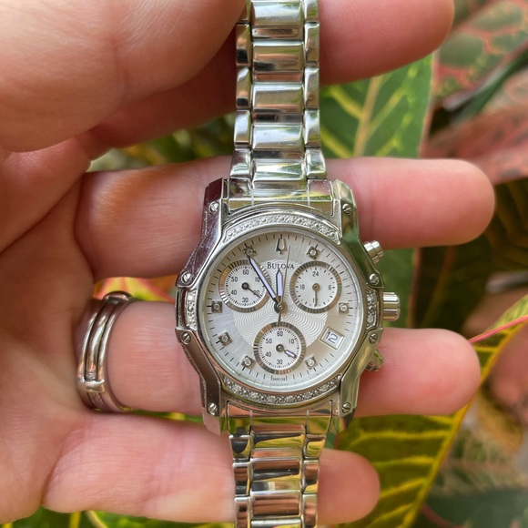 Bulova C8671512 Women’s Chronograph Diamond Studded Bezel Watch - Picture 5 of 12